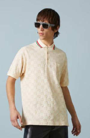 COTTON PIQUET POLO WITH GG