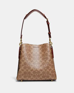 Coach Willow Bucket Bag In Signature Canvas With Patches