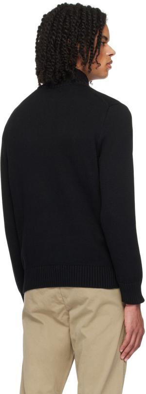 POLO RALPH LAUREN Black Half-Zip Sweater