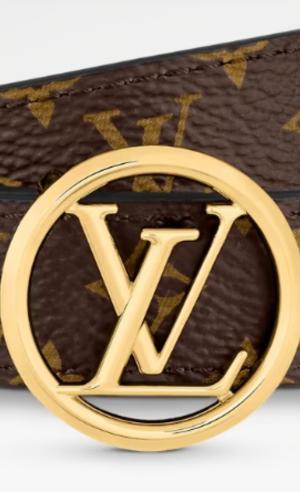 LV brown colour reversible belt