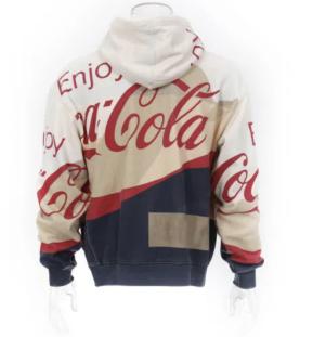 KITH x Coca Cola Crossover Moutains Logo hooded Drawstring Unisex Cream Yellow 