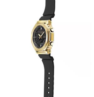 Casio G-Shock G-Steel GM-2100G-1A9DR Gold Ip Analog-Digital Dial Black Resin Strap Men's Watch G1278