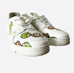 Louis Vuitton Nigo White Duck Logo Trainers