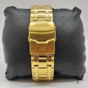 Casio Edifice EFR-539SG-1AVUD Chronograph Black Dial Gold Plated Watch For Men