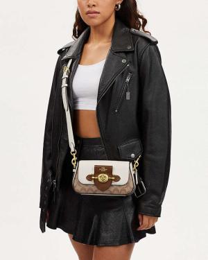 COACH Brie Shoulder Bag In Colorblock Signature Canvas