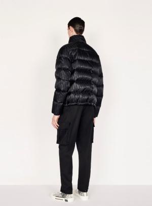 Dior Oblique Down Jacket Black Technical Jacquard Reference: 943C449A4462_C989