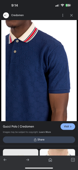 GG Supreme Blue embroidery  Polo Shirt