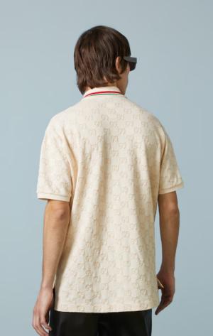 COTTON PIQUET POLO WITH GG