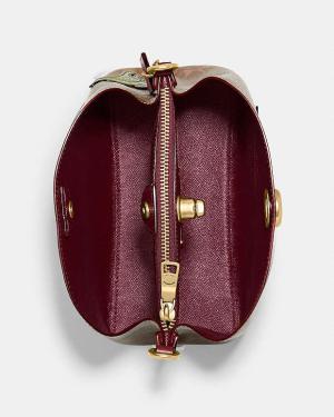Coach Willow Bucket Bag In Signature Canvas With Patches