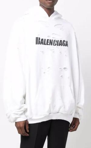 BALENCIAGA  Caps Destroyed Hoodie