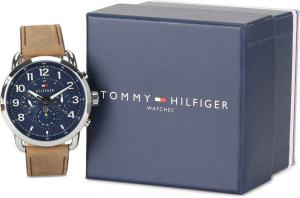 Tommy Hilfiger Quartz Multifunction Blue Dial Leather Strap Watch for Men