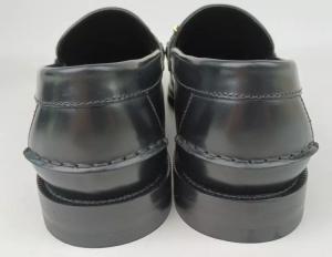 Gucci Men's Cara Gold Logo Black Leather Loafers