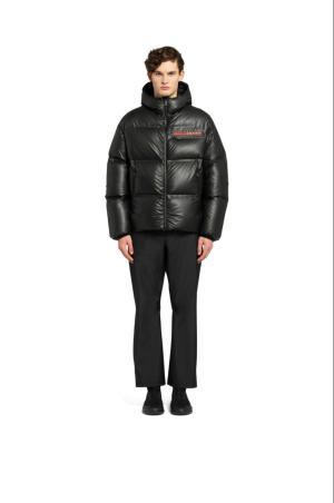 Light Re-Nylon hooded puffer jacket