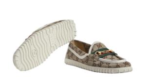 Gucci Driver With Horsebit Web 'Beige' 