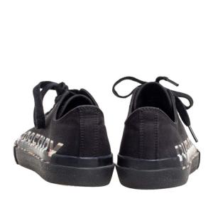 Burberry Black Canvas and Leather Larkhall Logo Low-Top Sneakers