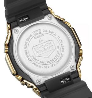 Casio G-Shock G-Steel GM-2100G-1A9DR Gold Ip Analog-Digital Dial Black Resin Strap Men's Watch G1278